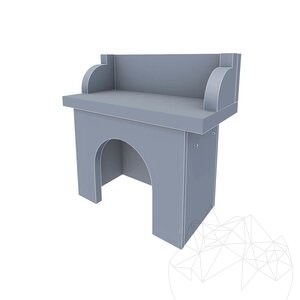 Barbeque Table with polygonal flagstone