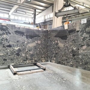 Breccia Black Polished Marble Slab, 2 cm