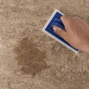 LTP Profesional White Emulsifying Pad with handle - Abrasive for delicate surfaces (removes dirt, adhesive, grouting)