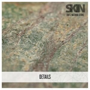 Flexible Marble SKIN Panel Express - Rain Forest Green, 60x15 cm, Self-Adhesive 3M for Interior Cladding Furniture