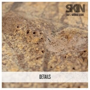 Flexible Marble SKIN Panel 3D Express - Rain Forest Brown, 60x15 cm, Self-Adhesive 3M for Interior Tiling Furniture