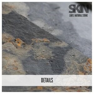 Flexible Slate SKIN Panel 3D Express - Autumn Rustic, 60x15 cm, Self-Adhesive 3M for Interior Cladding Furniture