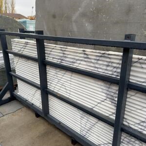 Calacatta Lilac Polished Ribbed Marble Slab 2 cm