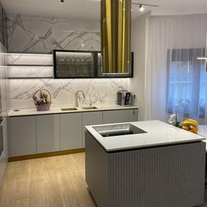 Calacatta Lilac Polished Ribbed Marble Slab 2 cm