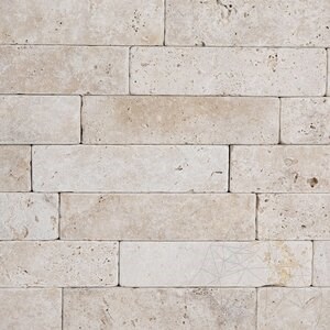 Classic Cross Cut Tumbled Travertine Brick  20.3 x 5 x 3 cm