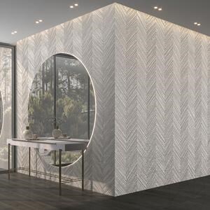 Carrara White Tile(Chevron Design) Slab Marble 2CM