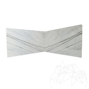 Cascata White Polished Marble Slab, 2 cm