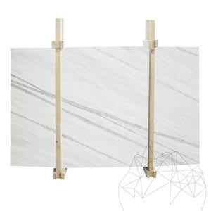 Cascata White Polished Marble Slab, 2 cm