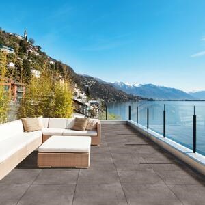 Sinterized Stone L'ALTRA PIETRA Cemento Black, 60 X 60 X 2 cm, R11 - Non-Slip for outdoor use