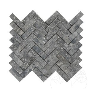 Ceppo Grey Chevron Honed Marble Mosaic