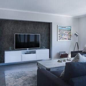 Ceppo Grey Chevron Honed Marble Mosaic
