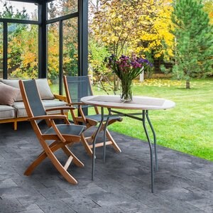 Ceppo Grey Brushed & Chiseled Edge Marble French Pattern Set, 1.2 cm