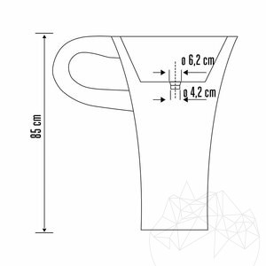 Bathroom sink - Tao Evia Arabescato Oro Marble 42 x 85 cm