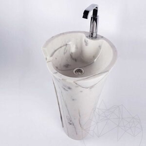 Bathroom sink - Tao Milos Calacatta Lilac Marble 42 x 85 cm