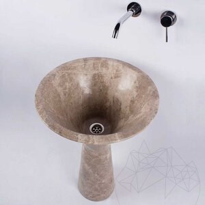 Bathroom sink - Tao Antros Light Emperador Marble 50 x 85 cm