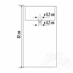 Bathroom sink - Tao Tilos Classic Travertine 45 x 82 cm