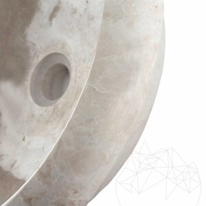 Bathroom Sink - Cappucino  Marble RS-19, 42 x 15 cm