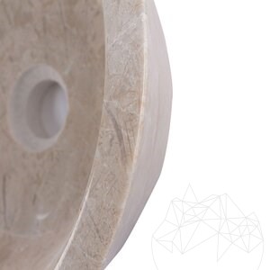 Bathroom Sink - Bursa Beige Marble RS-5, 42 x 15 cm