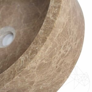 Bathroom Sink - Light Emperador Marble RS 22