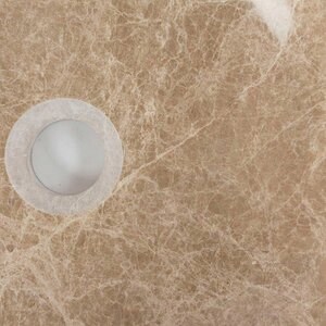 Bathroom Sink - Light Emperador Marble RS-24, 41 x 33.5 cm