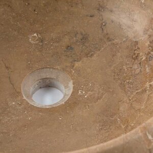 Bathroom Sink - Latte Travertine RS-21, 41 x 34 x 15 cm