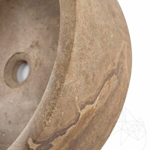 Bathroom Sink - Latte Travertine RS-22, 41.5 x 15 cm