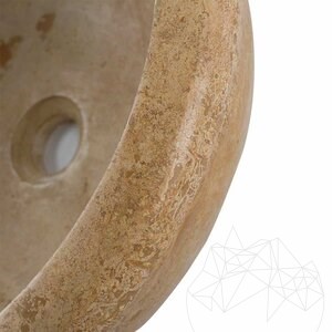 Bathroom Sink - Yellow Travertine RS-19, 41.5 x 15 cm