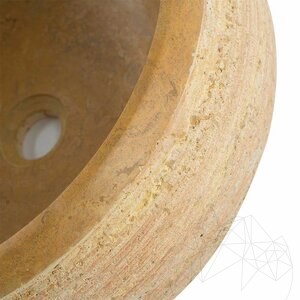 Bathroom Sink - Yellow Travertine RS-24, 42 x 15 cm