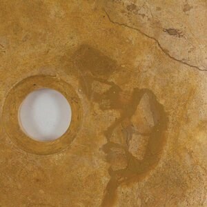 Bathroom Sink - Yellow Travertine RS-5, 42 x 15 cm