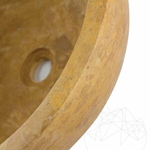 Bathroom Sink - Yellow Travertine RS-5, 42 x 15 cm
