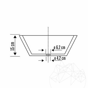 Bathroom Sink - Yellow Travertine RS-8, 41.5 x 15 cm