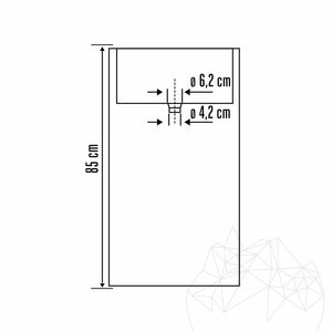 Chiuveta baie travertin classic 40 x 60 x 85 cm