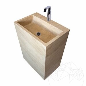 Chiuveta baie travertin classic 40 x 60 x 85 cm
