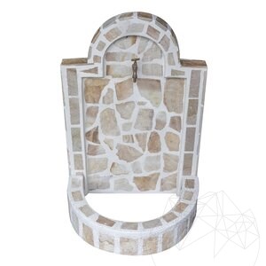Cismea Large Garden, Traditional, Freestanding - Polygonal stone veneered, Rhodos Slate, 105 x 70 cm, 85 kg