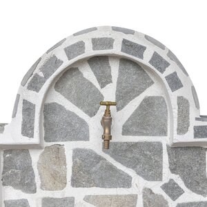 Cismea Small Garden, Traditional, Freestanding - Polygonal stone veneer, Kavala Slate, 80 x 55 cm, 70 kg
