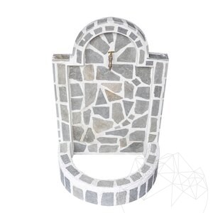 Cismea Small Garden, Traditional, Freestanding - Polygonal stone veneer, Kavala Slate, 80 x 55 cm, 70 kg