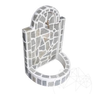 Cismea Small Garden, Traditional, Freestanding - Polygonal stone veneer, Kavala Slate, 80 x 55 cm, 70 kg