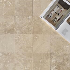 Classic Cross Cut Honed Travertine 20.3 x 20.3 x 1.2 cm