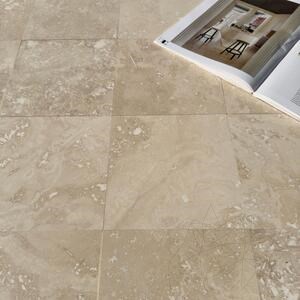 Classic Cross Cut Honed Travertine 20.3 x 20.3 x 1.2 cm