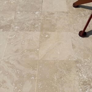 Classic Cross Cut Honed Travertine 20.3 x 20.3 x 1.2 cm