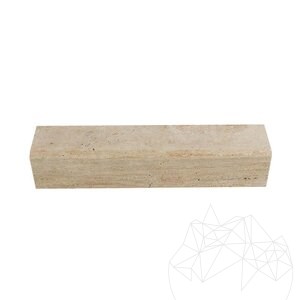 Classic Travertine Kerbstone (chamfer 1L), 10 x 10 x 50 cm