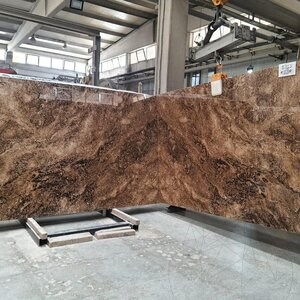Coffee Brown Polished Marble Slab, 2 cm
