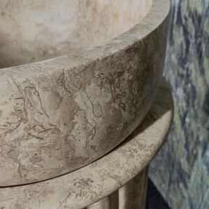 Colonnade Freestanding Sink Latte Travertine
