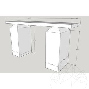 Console Table Alexandro Silver Travertine 
