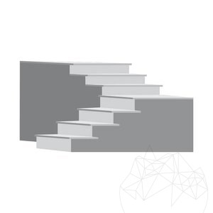 Crema Royal Brushed Marble Step (bevelled 1L), 120 x 33 x 3 cm