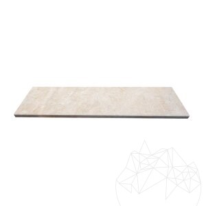 Crema Royal Brushed Marble Step (bevelled 1L), 120 x 33 x 3 cm