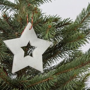Thassos Marble Snowflake - Home Christmas Decoration Set (6 pieces)