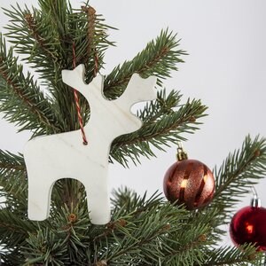 Thassos Marble Deer - Home Christmas Decoration Set (6 pieces)