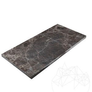 Dark Emperador Polished Marble, 60 x 30 x 2 cm