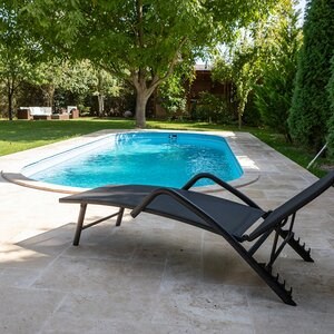 Classic Cross Cut Brushed & Chiseled Edge Travertine French Pattern Set, 3 cm